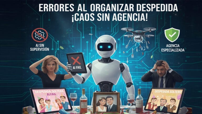 Despedida de soltero y soltera con robot (IA): errores al organizar una despedida sin agencia