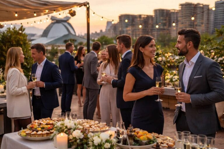 Organización integral de eventos de empresa en Valencia en un entorno corporativo al aire libre